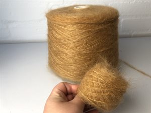 Chunky silk mohair - MEGET smuk flødekaramel, 25 gram